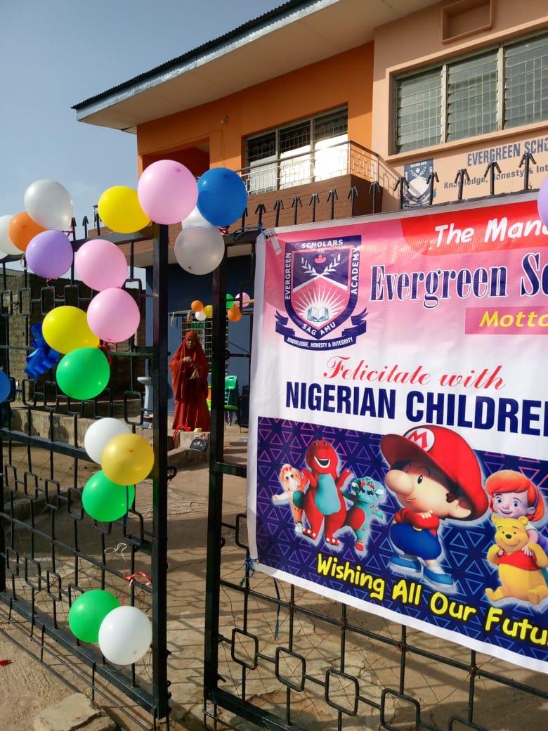 Evergreen Scholars pupils at Children's Day celebration