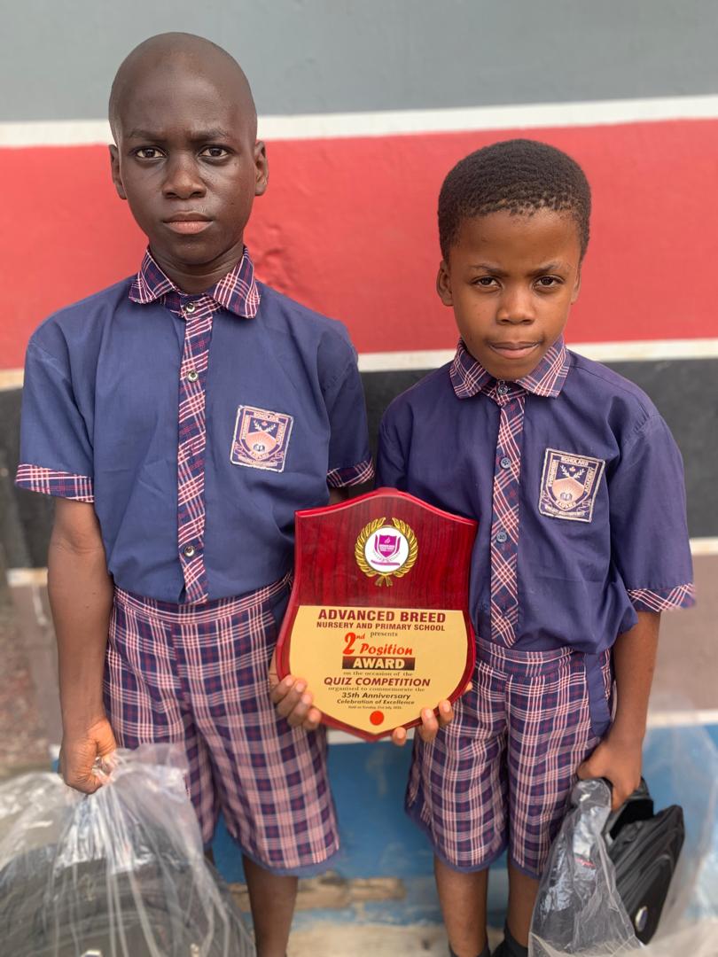 Evergreen Scholars quiz competition 2nd place award